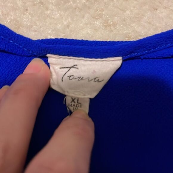 Toura zip front short sleeve blouse XL - Picture 3 of 3